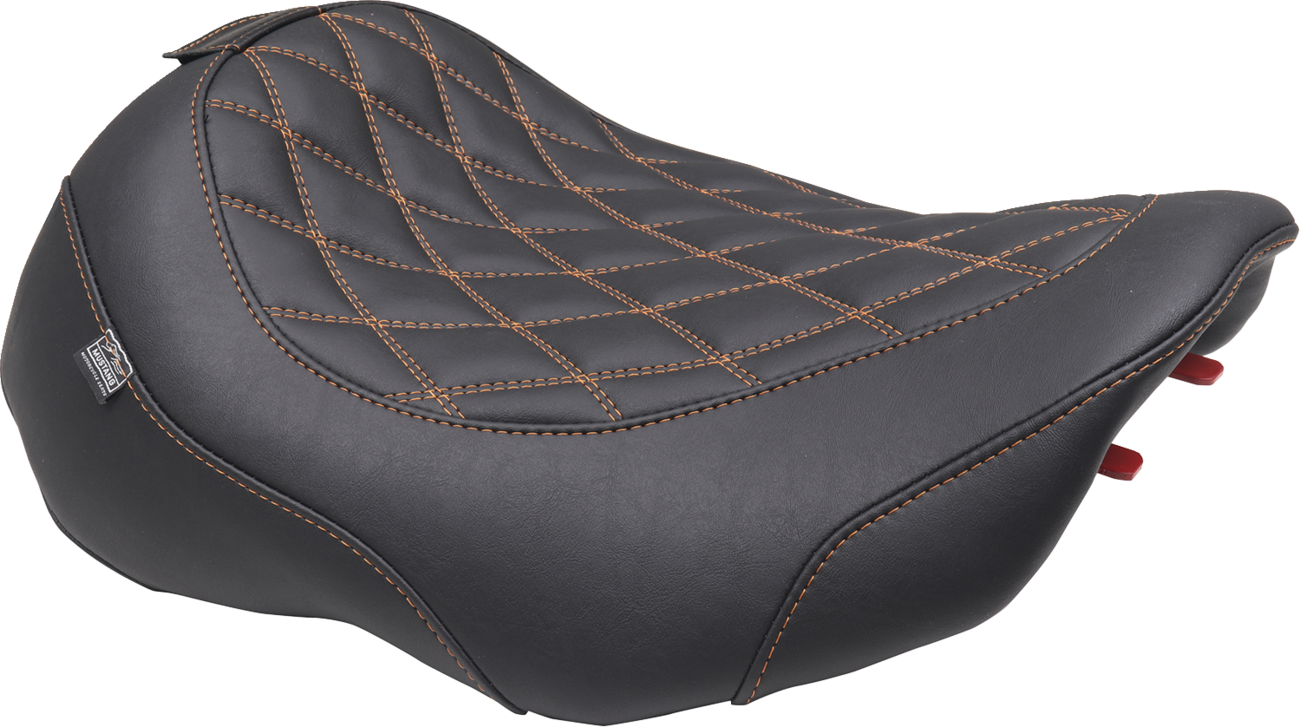 Wide Tripper™ Solo Seat - Wide Tripper™ Seat - Solo - Mandarin Orange Stitching - FLT/FLH '23-'25 [0801-2023] - Image 2