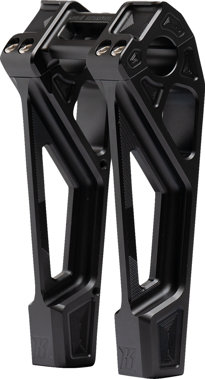 Fastback Risers - Includes Clamp - 8" - Black [0602-1459]