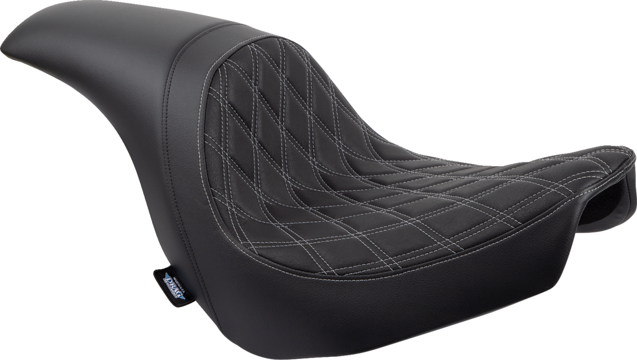Predator Seat - Double Diamond w/ Silver Sitching - Vinyl - FLSB/FXLR '18-'23 [0802-1518]