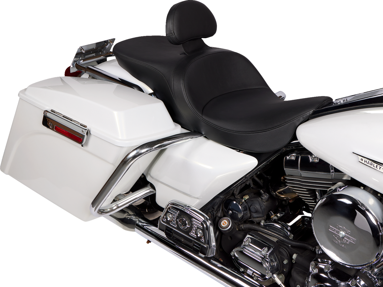 Freedom Touring Seat - Freedom Seat - Solar Leather - Black - FLH '97-'07 [0801-1508] - Image 2