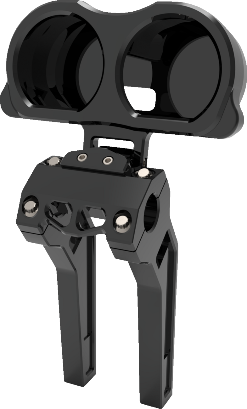 Dual Gauge Mount For Performance Risers - Gauge Mount - Dual - Black - FLT [2210-0617] - Image 2