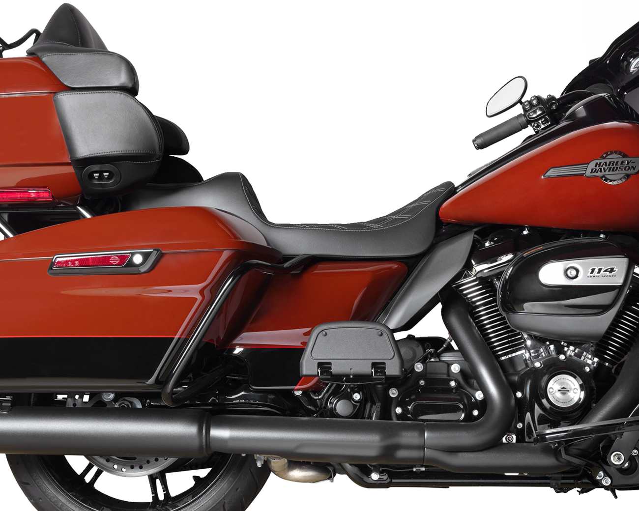 Extended Reach Predator III Seat - Predator III Seat - Extended Reach - Double Diamnd - Silver Stitching - FLH/FLT '08-'24 [0801-1924] - Image 3