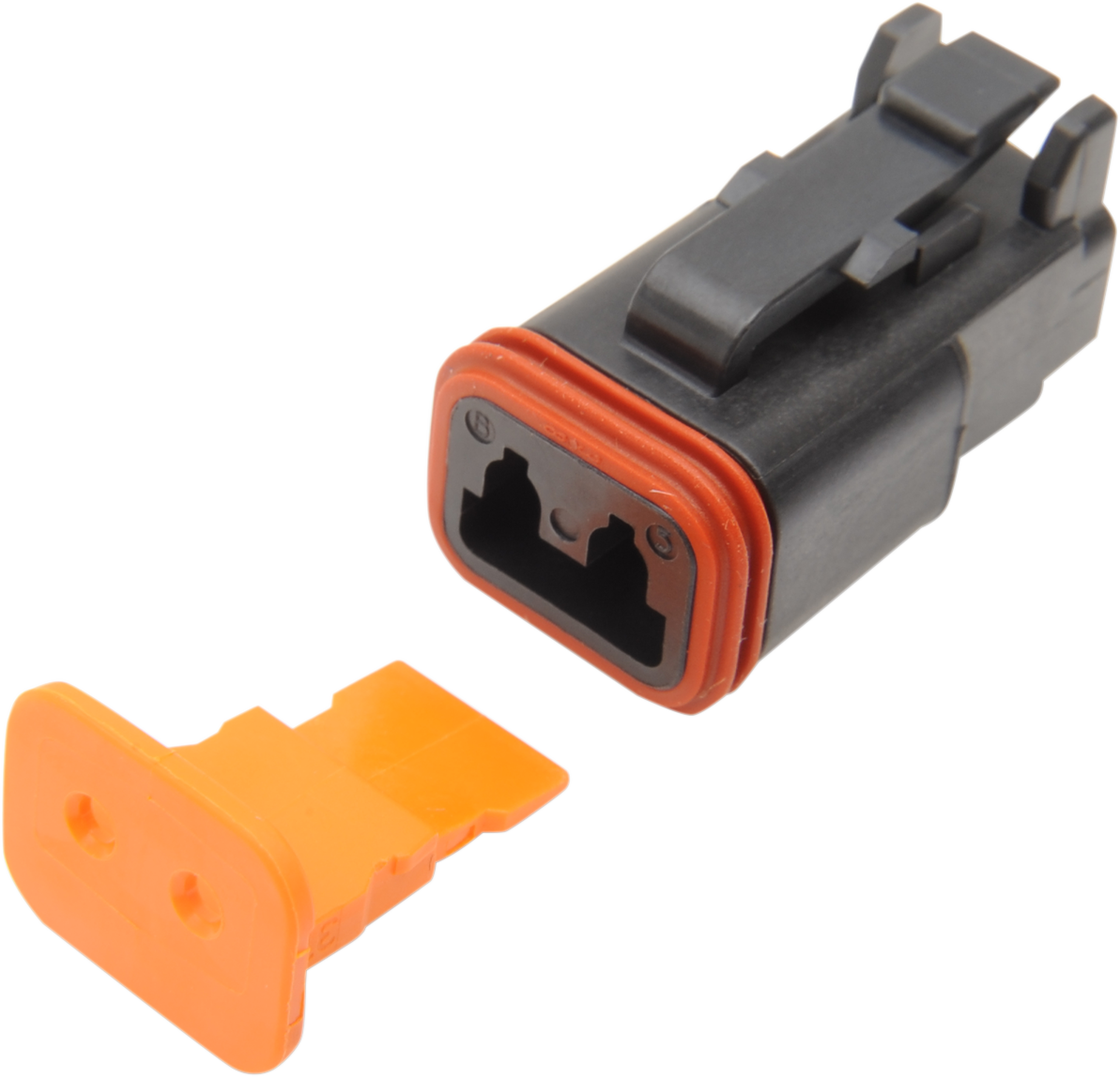 Deutsch DT Sealed Connector Component — Wiring Connector - Deutsch Plug - 2 Pin - Black [2120-0052] - Image 2