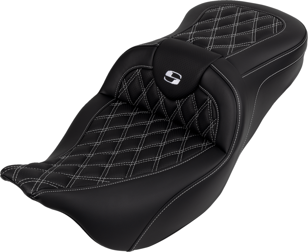 Roadsofa™ Lattice Stitch Seat - Roadsofa™ Seat - with Backrest - White Stitch - FL '08-'23 [0801-1611]