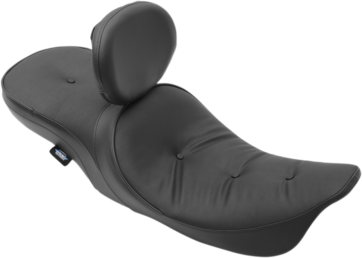 Low Profile Touring Seat - Low Touring Seat - Vinyl - Pillow - with Backrest Receiver - FL '99-'07 [0801-1105] - Image 4