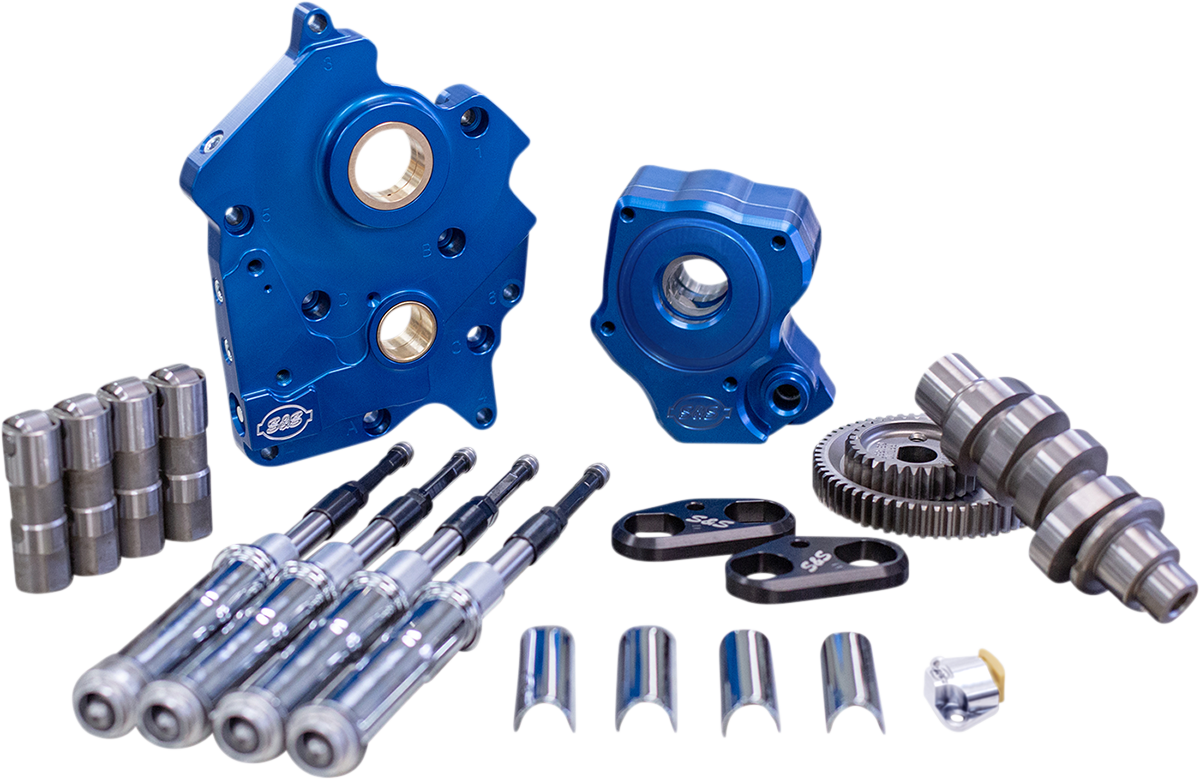 Cam Chest Kit for M8 - Cam Chest Kit with Plate - Chain Drive - Oil Cooled - 475 Cam - Black Pushrods - M8 [0925-1360] - Image 2