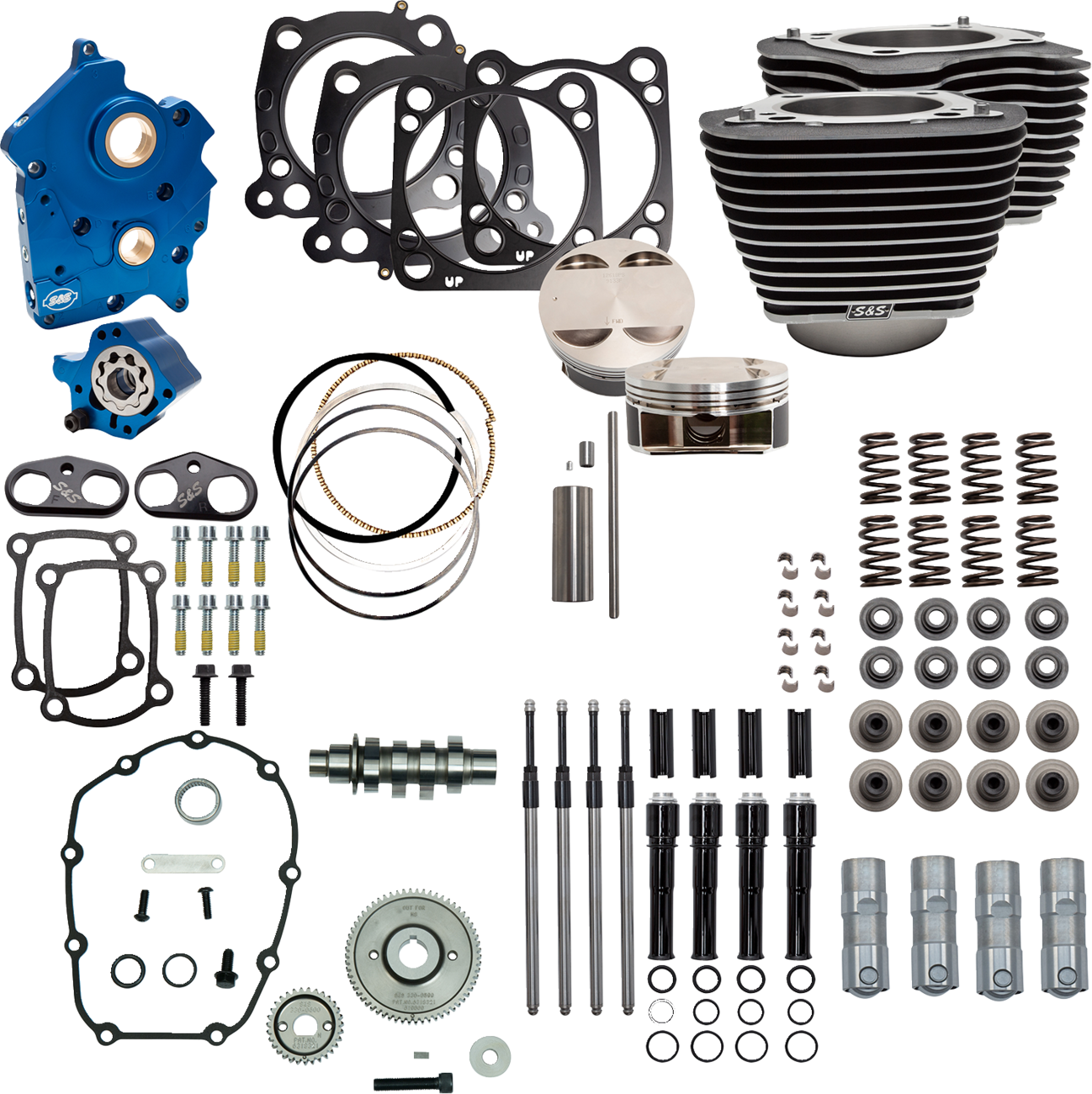 124" Power Package - Power Pack - 4.375" Stroke - Oil Cooled - Black w/Highlights - M8 [0904-0139]