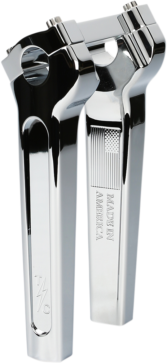 Handlebar Risers - Straight - 8" - Chrome [0602-1049] - Image 2