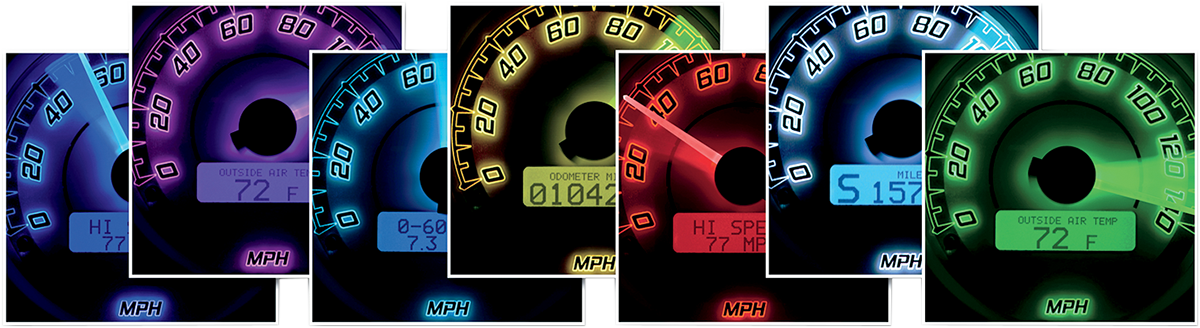 MVX-8K Series Analog/Digital Gauge Kit — 8200KGC Model - MVX-8K Series Analog/Digital 2-Gauge Kit - Chrome Bezel - Black Face with Gray Background [2212-0572] - Image 2