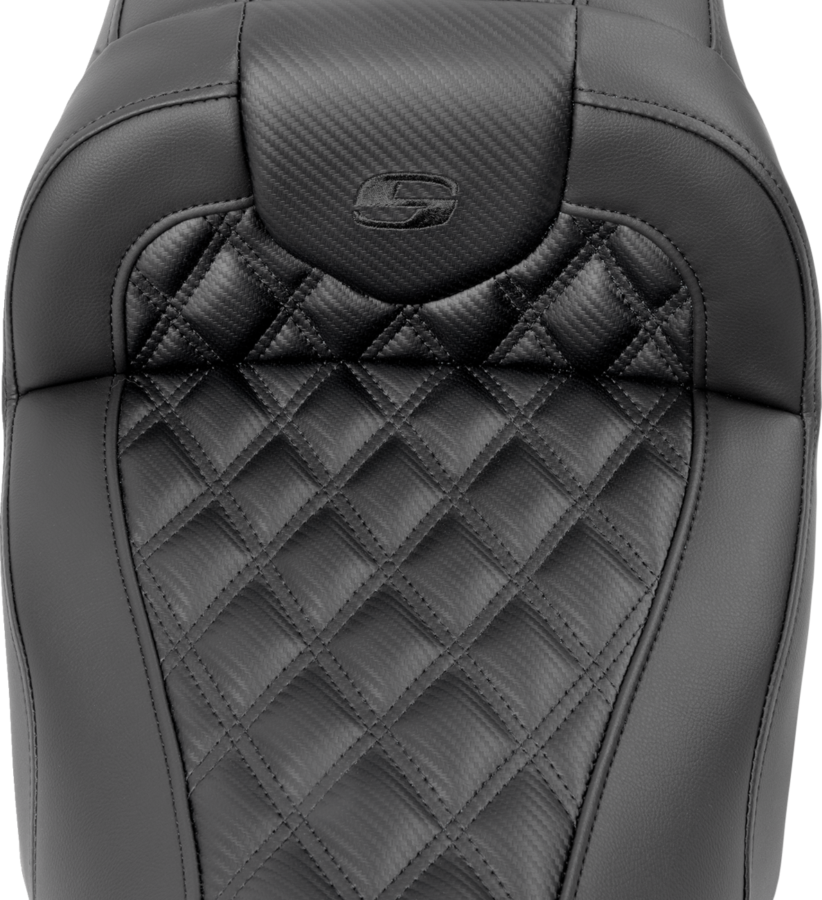 Roadsofa™ Lattice Stitch Seat - RoadSofa™ Seat - without Backrest - Carbon Fiber - Lattice Stitch - FLTR/FLHX '23-'24 [0801-1779] - Image 3