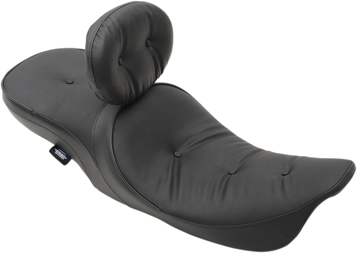 Low Profile Touring Seat - Low Touring Seat - Vinyl - Pillow - with Backrest Receiver - FL '99-'07 [0801-1105] - Image 2