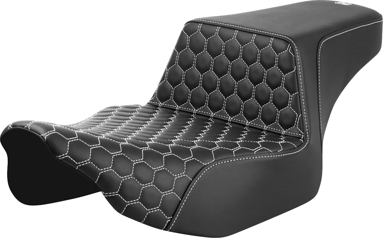Honeycomb Step-Up Seat - Step-Up Seat - Extended Reach - Front Honeycomb - White Stitch - FL '23-'24 [0801-1837]