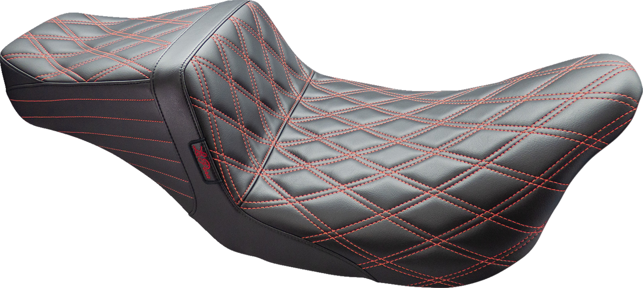 Tailwhip Seat - Double Diamond w/ Red Thread - Black - FL '08-'24 [0801-1536]