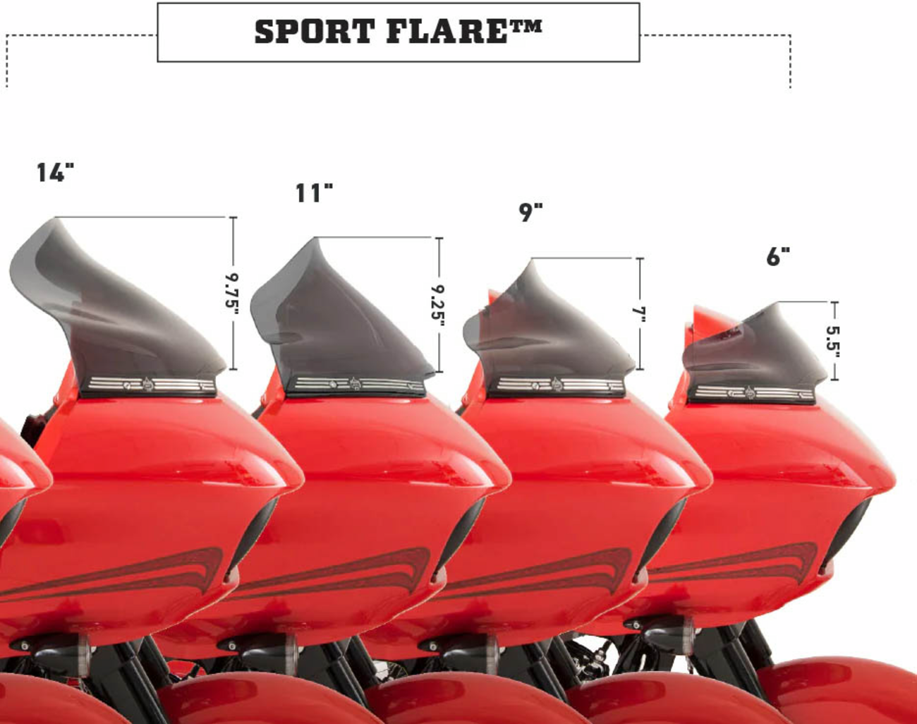 Sport Flare® Windshield - 11" - Dark Smoke - '15-'25 FLTR [2310-0751] - Image 3