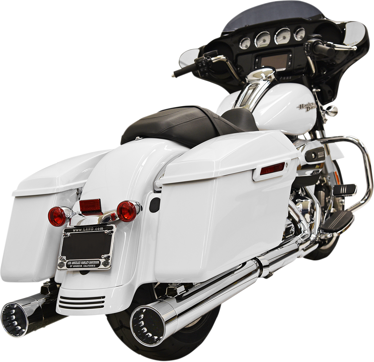 DNT Straight Can Slip-On Mufflers - DNT Straight Can Mufflers for FL - Chrome [1801-1084]