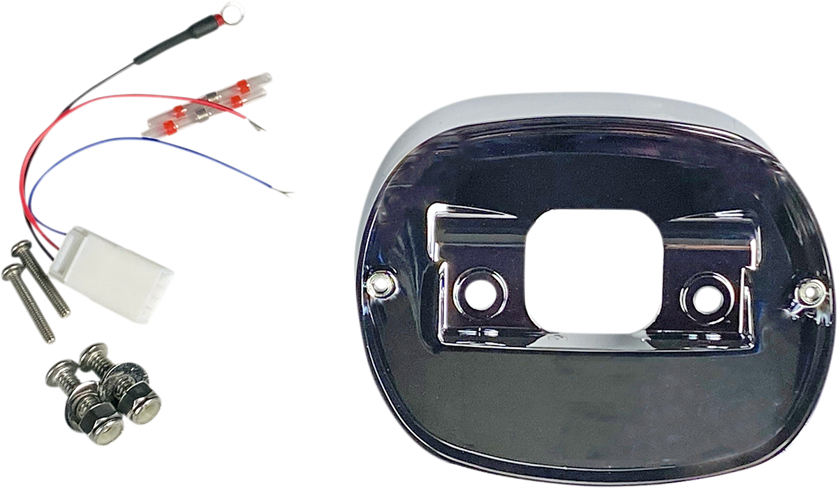 Taillight Baseplate for Harley-Davidson - Taillight Baseplate - Chrome [2010-1419]