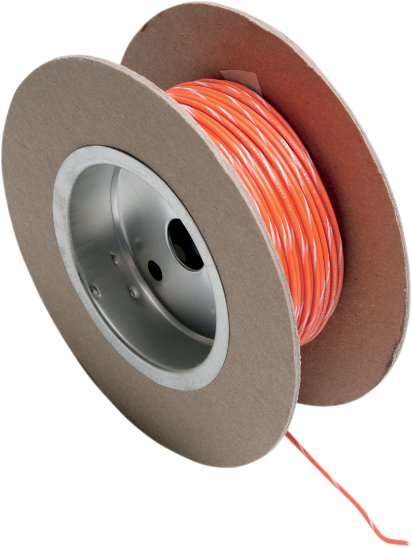 OEM Color Wire Spool - 100' Wire Spool - 18 Gauge - Orange/White [2120-0518]