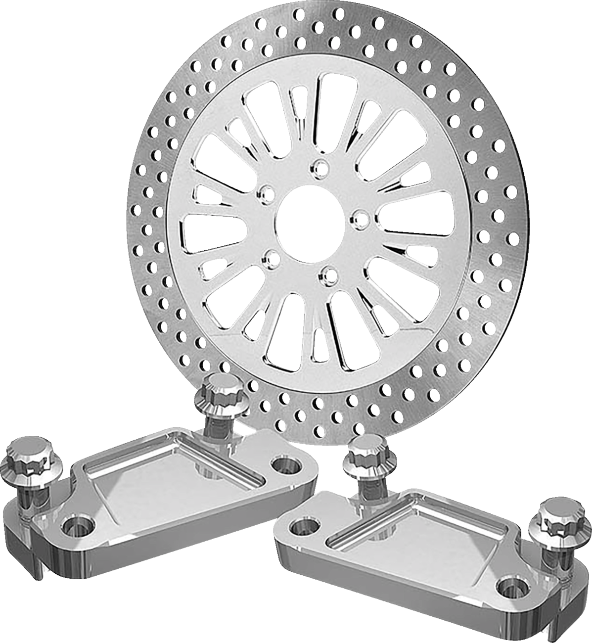 13" Axial Brake Caliper Adapter Bracket - Axial Caliper Mount Adapter Bracket - Chrome [1701-0772] - Image 2