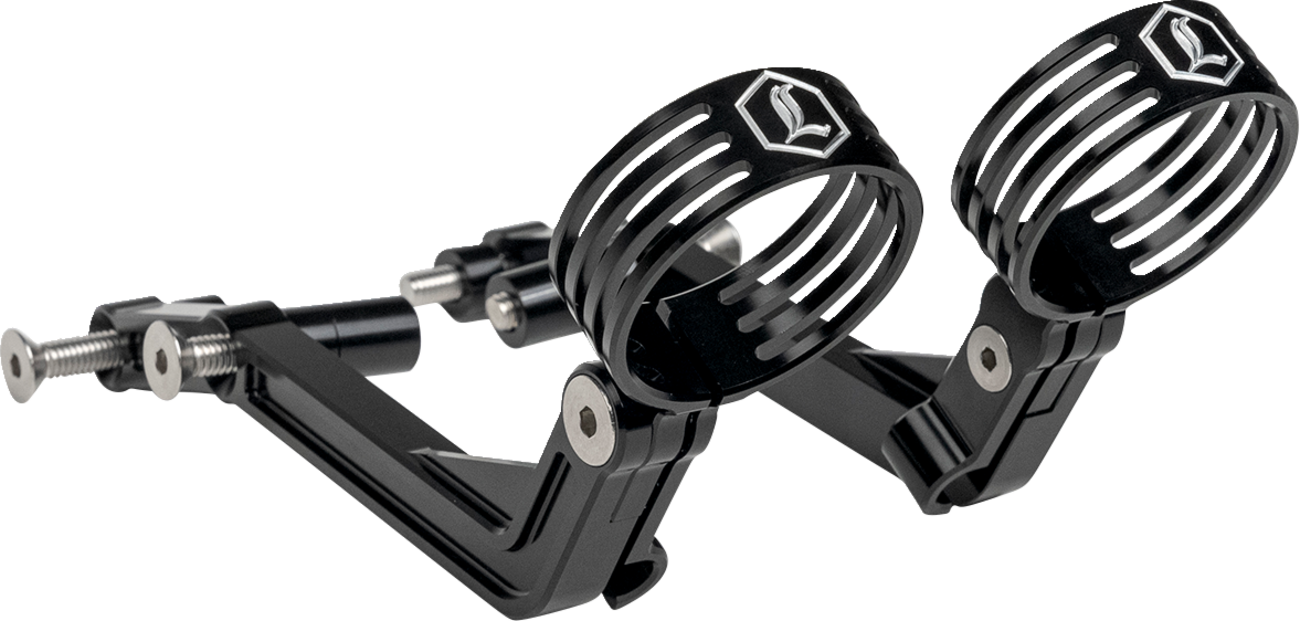 REVO ARC Billet Remote Reservoir External Mounts - REVO ARC External Reservoir Mounts - Black [1313-0245]