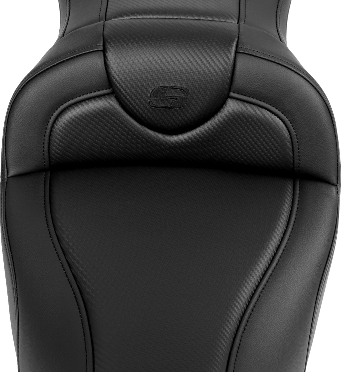 Roadsofa™ Standard Reach Seat - Roadsofa™ Seat - without Backrest - Carbon Fiber - Black Stitch - 'FL '08-'19 [0801-1616] - Image 2