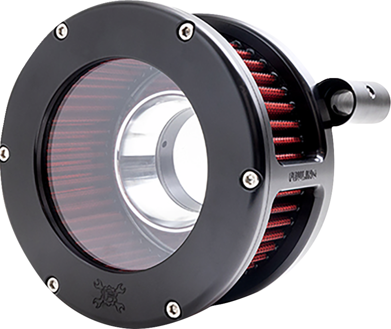 BA Air Cleaner Kit - Black/Clear with Red Filter - Twin Cam [1010-3310]