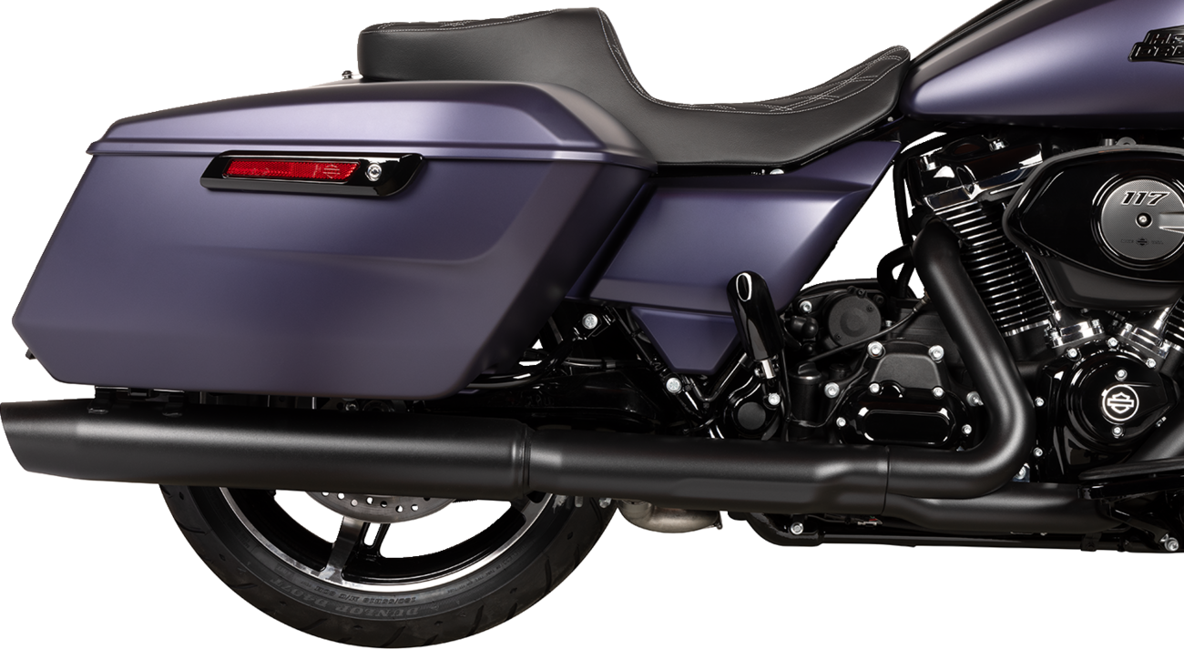 Performance Predator 2-Up Seat - Predator 2-Up Seat - Vinyl - Double Diamond Silver Stitch - w/o Backrest - FLTR/FLHX '23-'24 [0801-1949] - Image 4