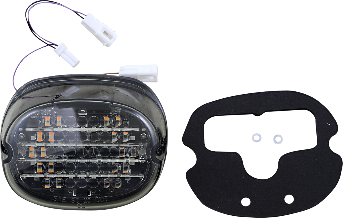 Low Profile LED Taillight with Integrated Auxiliary Turn Signals - Taillight w/ Integrated Turn Signal - No Window - Smoke Lens [2010-1443] - Image 2