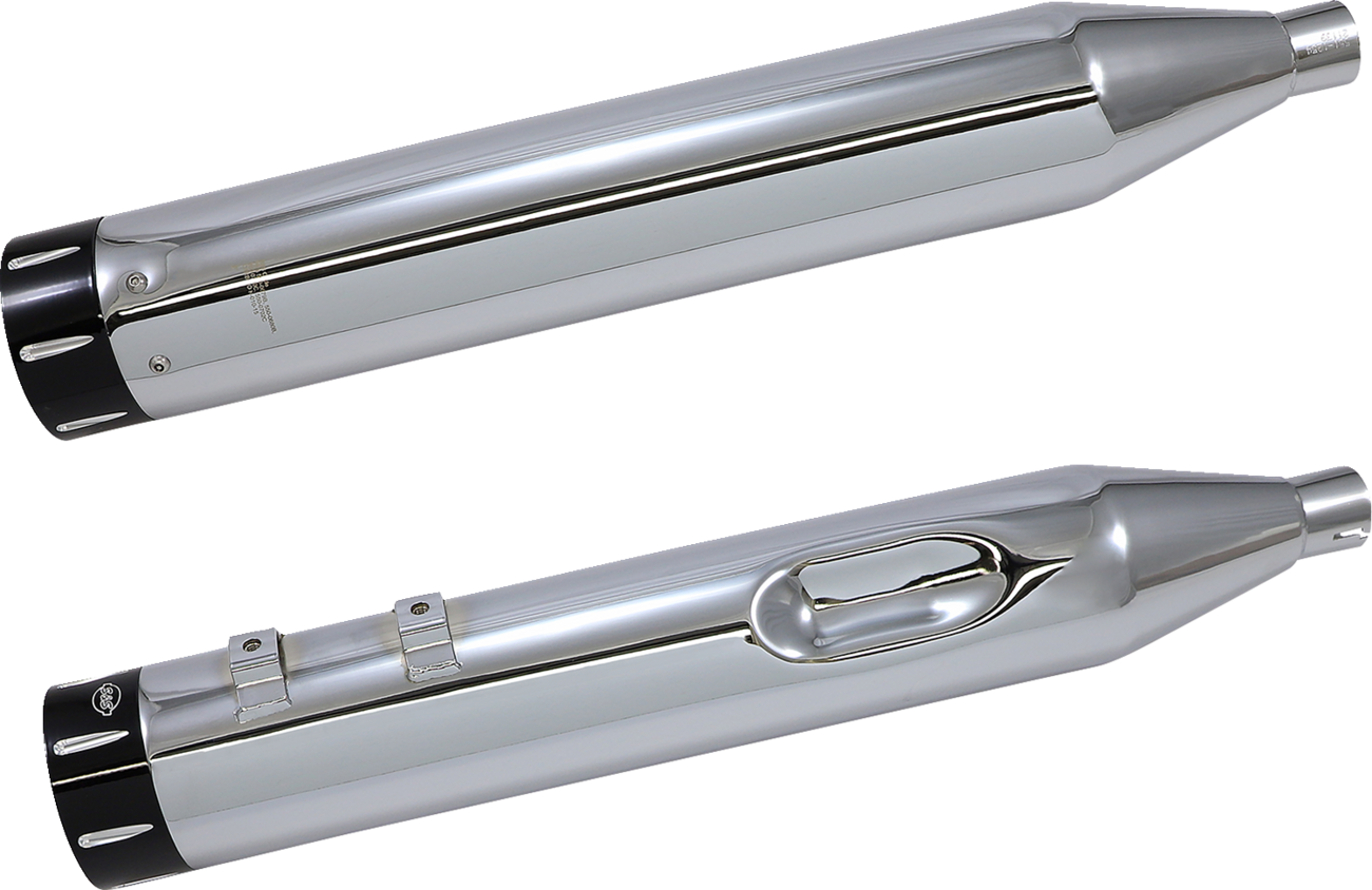 El Dorado Dual Exhaust System - Chrome - Black Tracer [1800-2524]