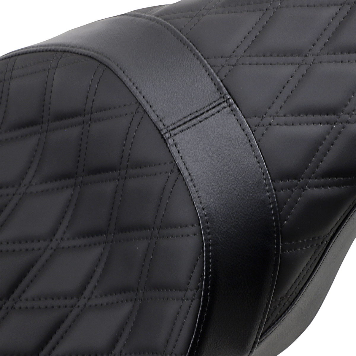 Forward Positioned Predator Seat - Forward Positioned Predator 2-Up Seat - Double Diamond - Black Stitching - FL '08-'23 [0801-1265] - Image 2