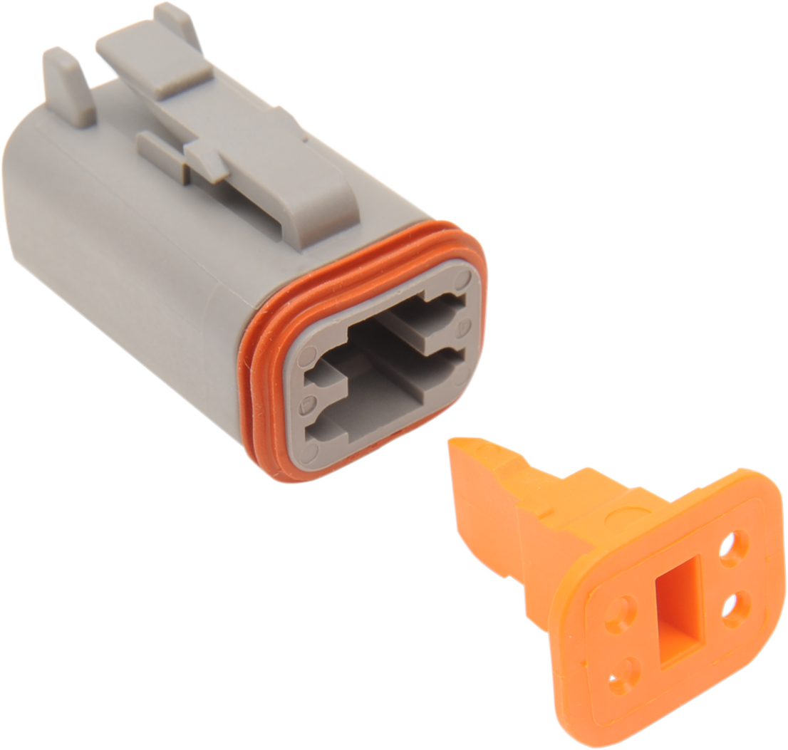Deutsch DT Sealed Connector Component — Wiring Connector - Deutsch Plug - 4 Pin - Gray [2120-0055] - Image 2