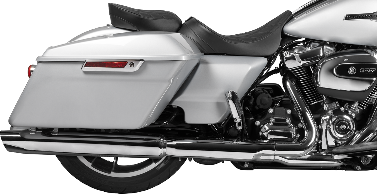 Rear Solo Seat - Wide - Double Diamond - Black Stitch - FL '97-'23 [0801-1953] - Image 3