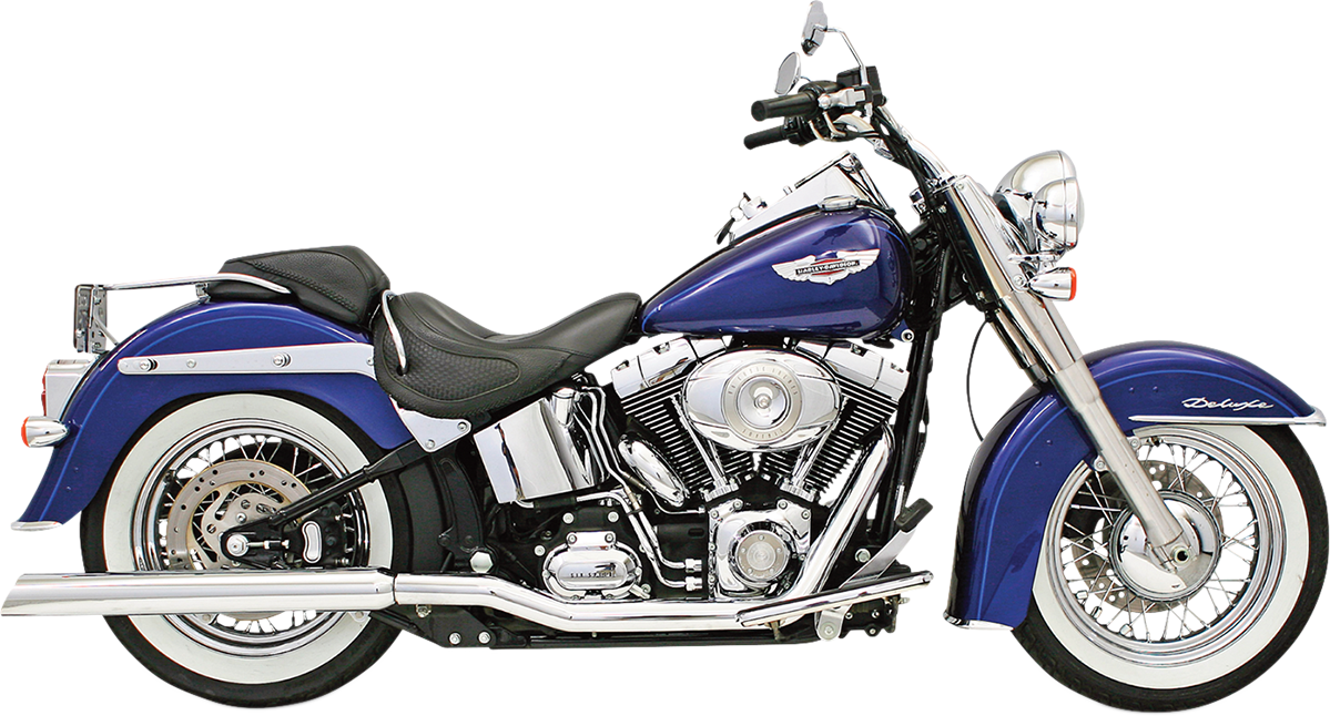 Slip-On Mufflers for True Dual Headers - Slip-On Mufflers - Slant-Cut with Standard 2" Baffles - Chrome [1801-0453]