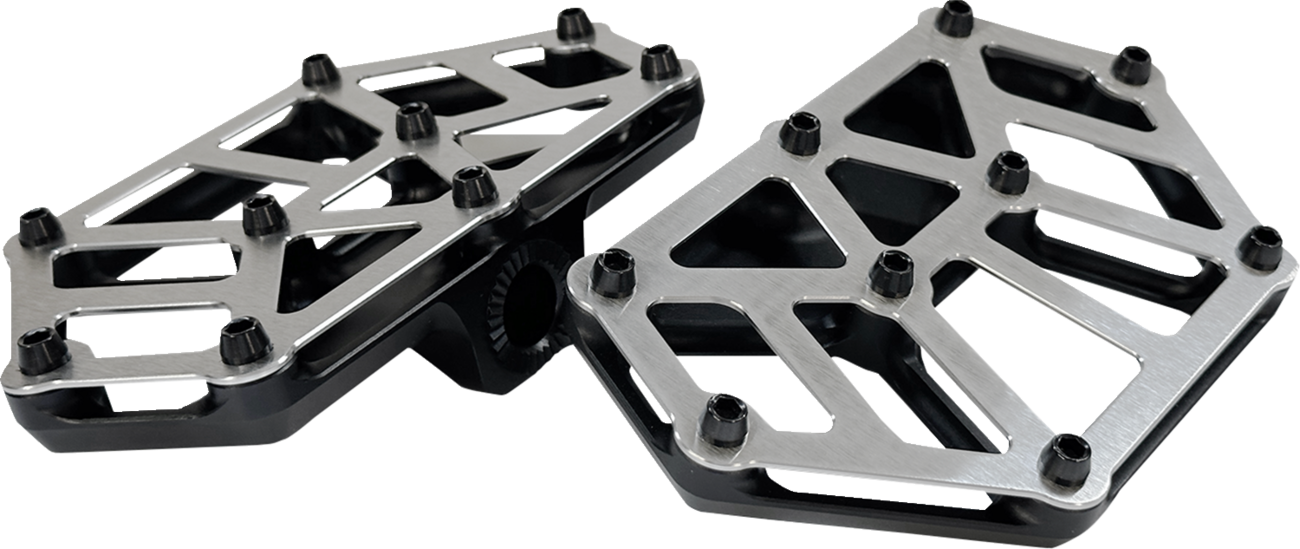 NXL Mini Floorboards - Black w/ Stainless Steel [1621-1165]