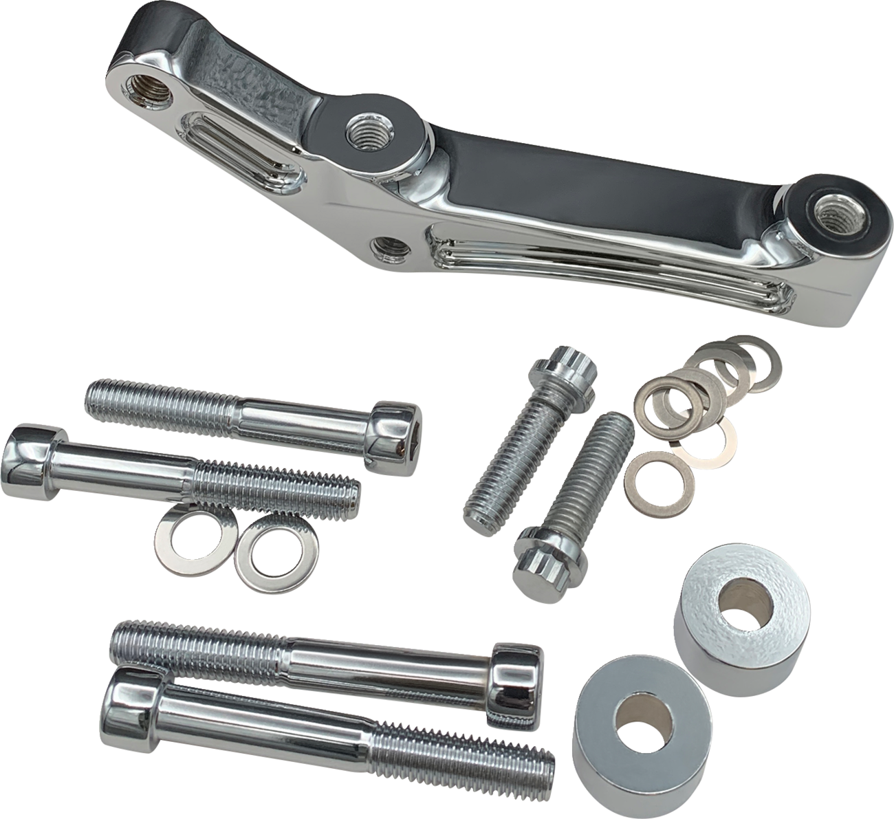 Radial Mount Front Brake Caliper Adapter Kit - Radial Caliper Mount Adapter Kit - Chrome [1701-0768] - Image 2