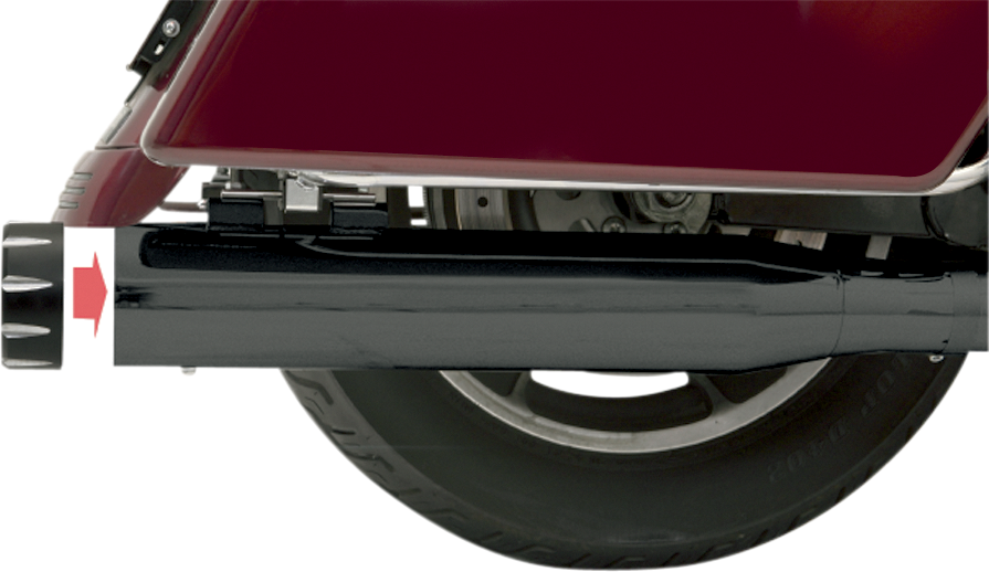 Quick Change Series Slip-On Mufflers - 4" Quick Change Series Slip-On Mufflers - Black - FL '95-'16 [1801-0543]