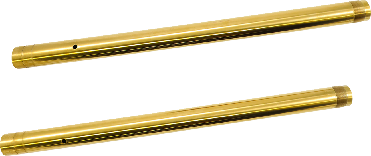 Gold Fork Tubes - Inverted Fork Tubes - 43 mm - +4" Length - Gold [0404-0578] - Image 2