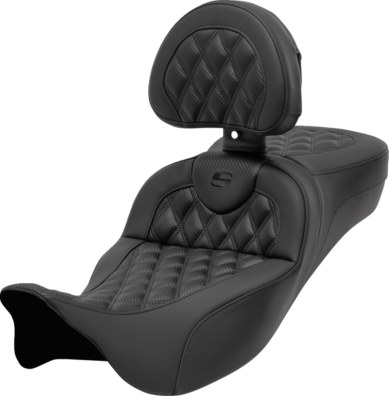 Roadsofa™ Seat - Roadsofa™ Extended Reach Seat - with Backrest - Lattice Stitch - Carbon Fiber - FL '08-'24 [0801-1698]