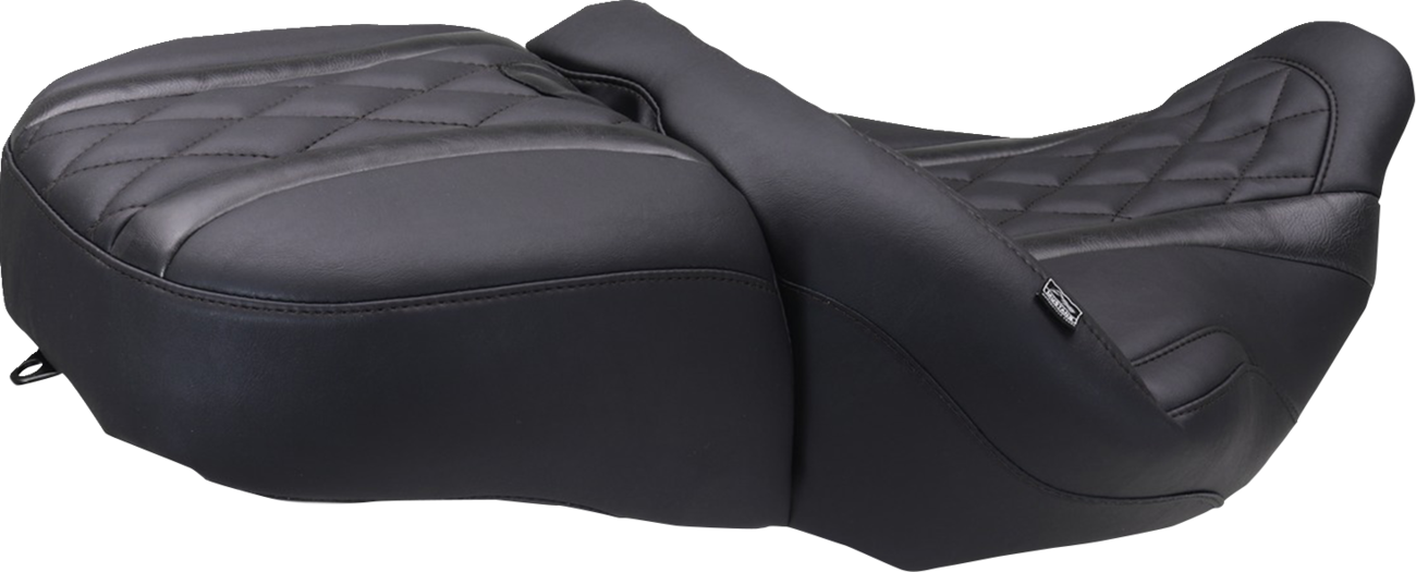 Deluxe Touring Seat - Deluxe One-Piece, 2-Up Seat - Diamond - Black Stitch - FLT/FLH '23-'25 [0801-2127] - Image 2