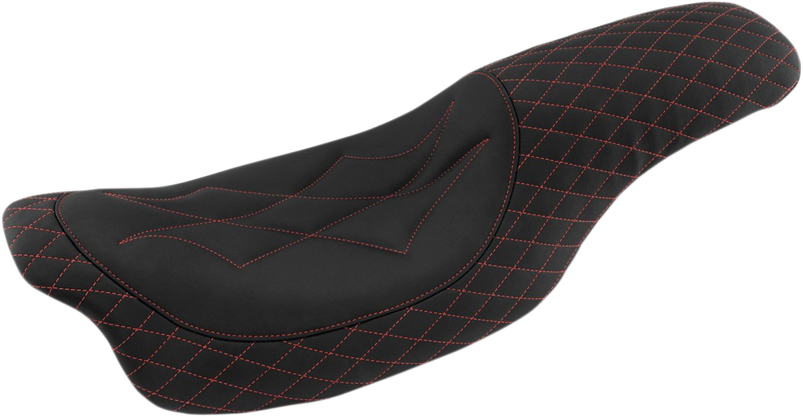 Revere Journey Seat - Diamond - Red Stitched - FL '08-'25 [0801-1176]