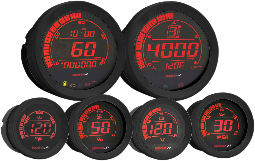 HD-02 Six-Piece Gauge Kit - HD-02 6-Piece Gauge Kit - Black [2210-0496]