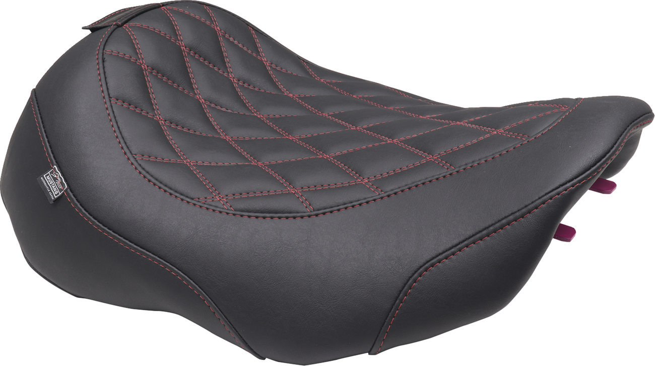 Wide Tripper™ Solo Seat - Wide Tripper™ Seat - Solo - Dark Cherry Stitching - FLT/FLH '23-'25 [0801-2020] - Image 2