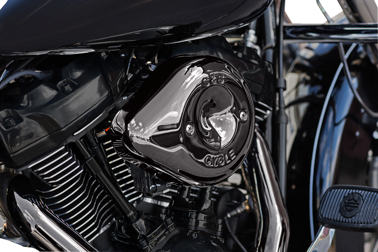 Stealth Teardrop Air Cleaner Cover - M8 - Lava Chrome [1014-0370] - Image 2