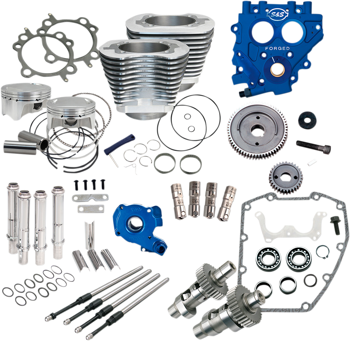 100" Power Package Engine Performance Kit - 100" Power Package - 585GE - Gear Drive - Silver - Twin Cam 88 [0904-0027]