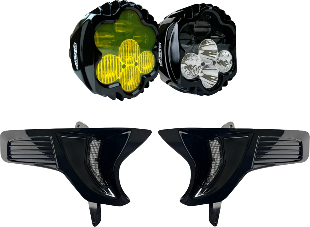 Shark Demon® 2 Headlight & Fog Lamp Combo Kit - Shark Demon® 2 Headlight/Fog Light - w/ Speed Plates [2001-3046]