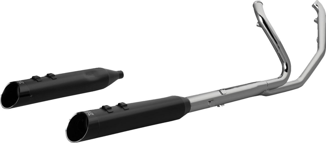 2-into-2 Icon-SR Exhaust System - Black - Without End Caps - M8 Touring [1800-2775]
