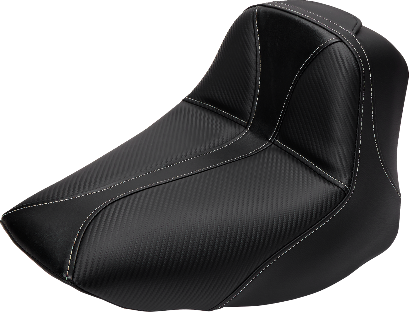Dominator Solo Seat - w/o Backrest - Black w/ Gray Stitching - FLSTC/N '06-'17 [0802-0802]