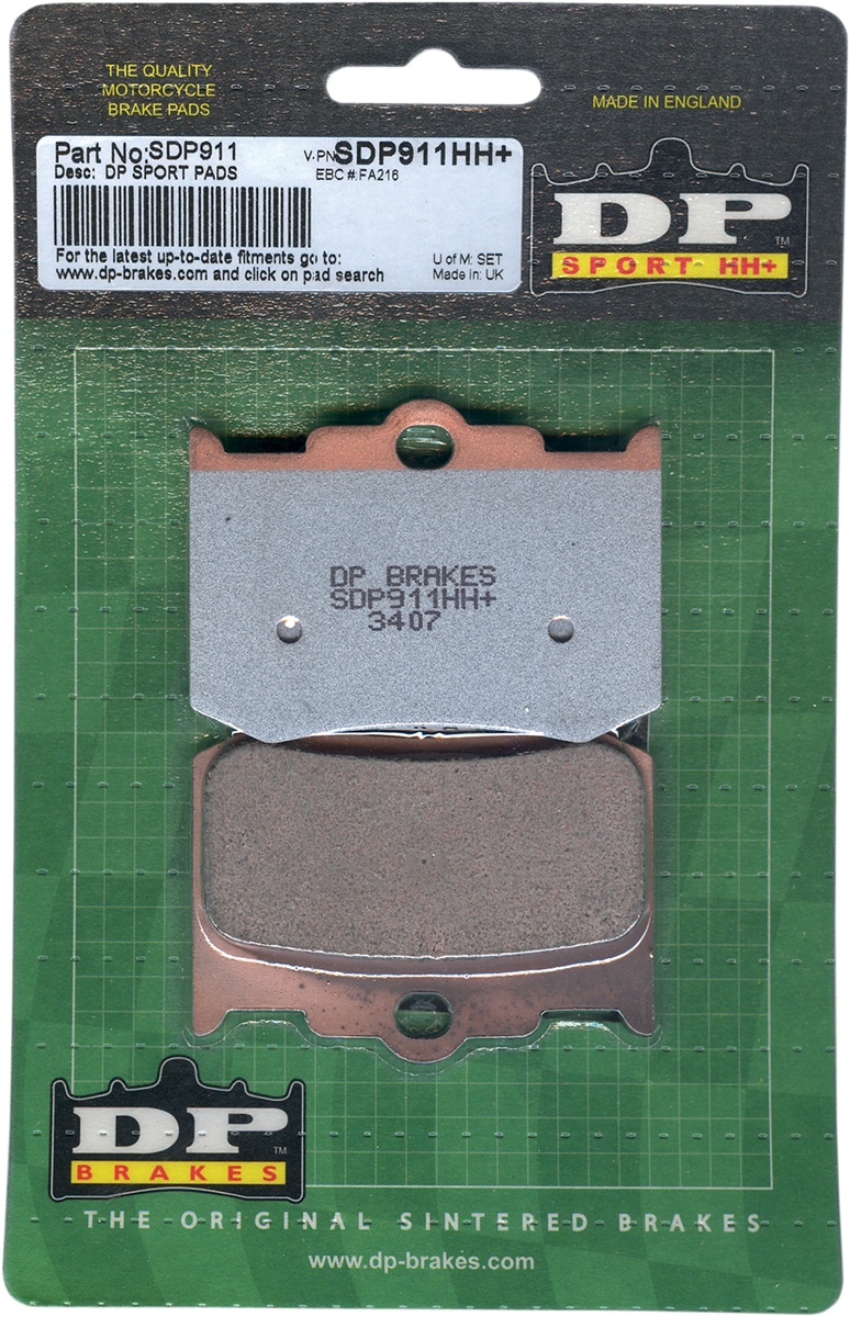 Sintered Metal Caliper Brake Pads - Sintered Brake Pads - 4-Piston Caliper [SDP-911HH] - Image 2
