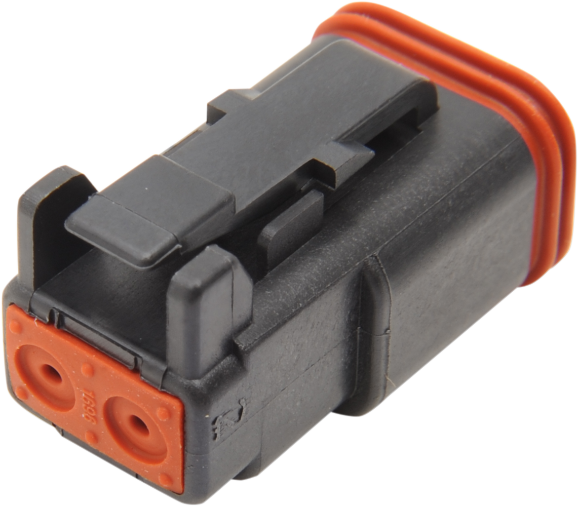 Deutsch DT Sealed Connector Component — Wiring Connector - Deutsch Plug - 2 Pin - Black [2120-0052]