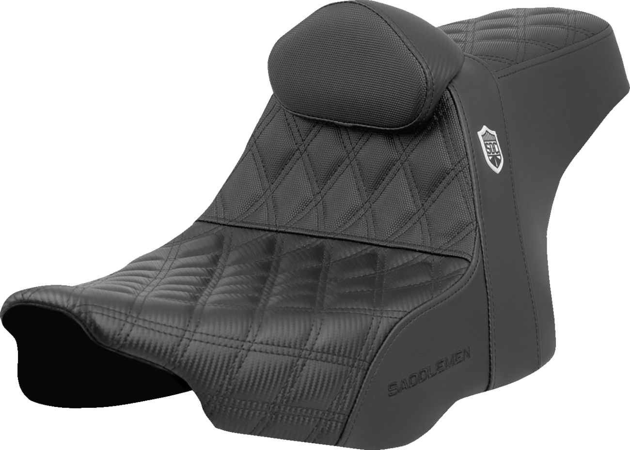 Pro Series SDC Performance Grip Seat - Pro Series SDC Performance Seat - Lattice Stitch - Gripper - w/ Backrest - FLH/FLT '23-'24 [0801-1966]