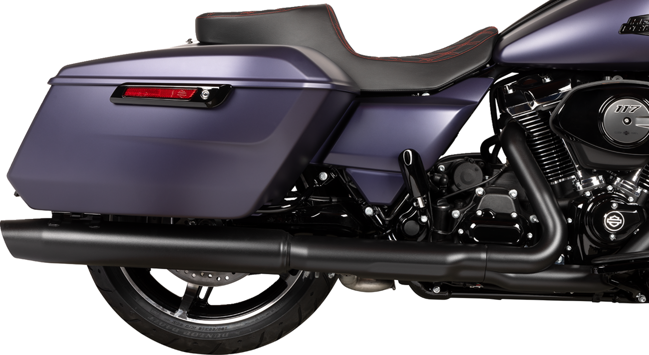 Performance Predator 2-Up Seat - Predator 2-Up Seat - Vinyl - Double Diamond Red Stitch - w/o Backrest - FLT/FLH '23-'24 [0801-1950] - Image 4